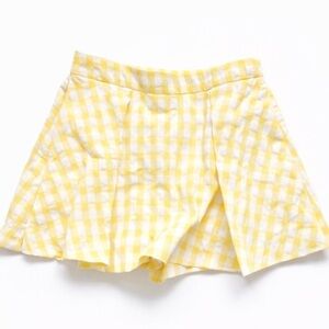 Abel and Lula Shorts Skorts Yellow White Gingham size 8